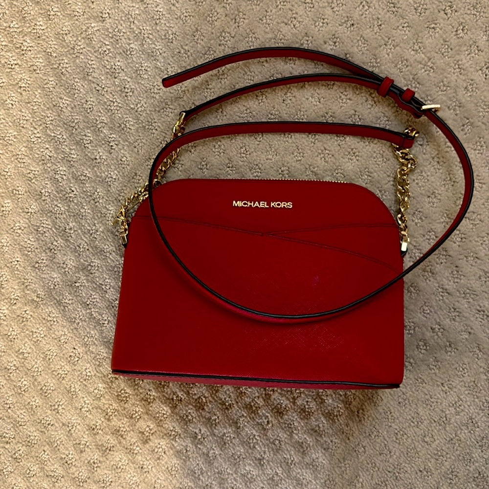 Red Michael Kors purse